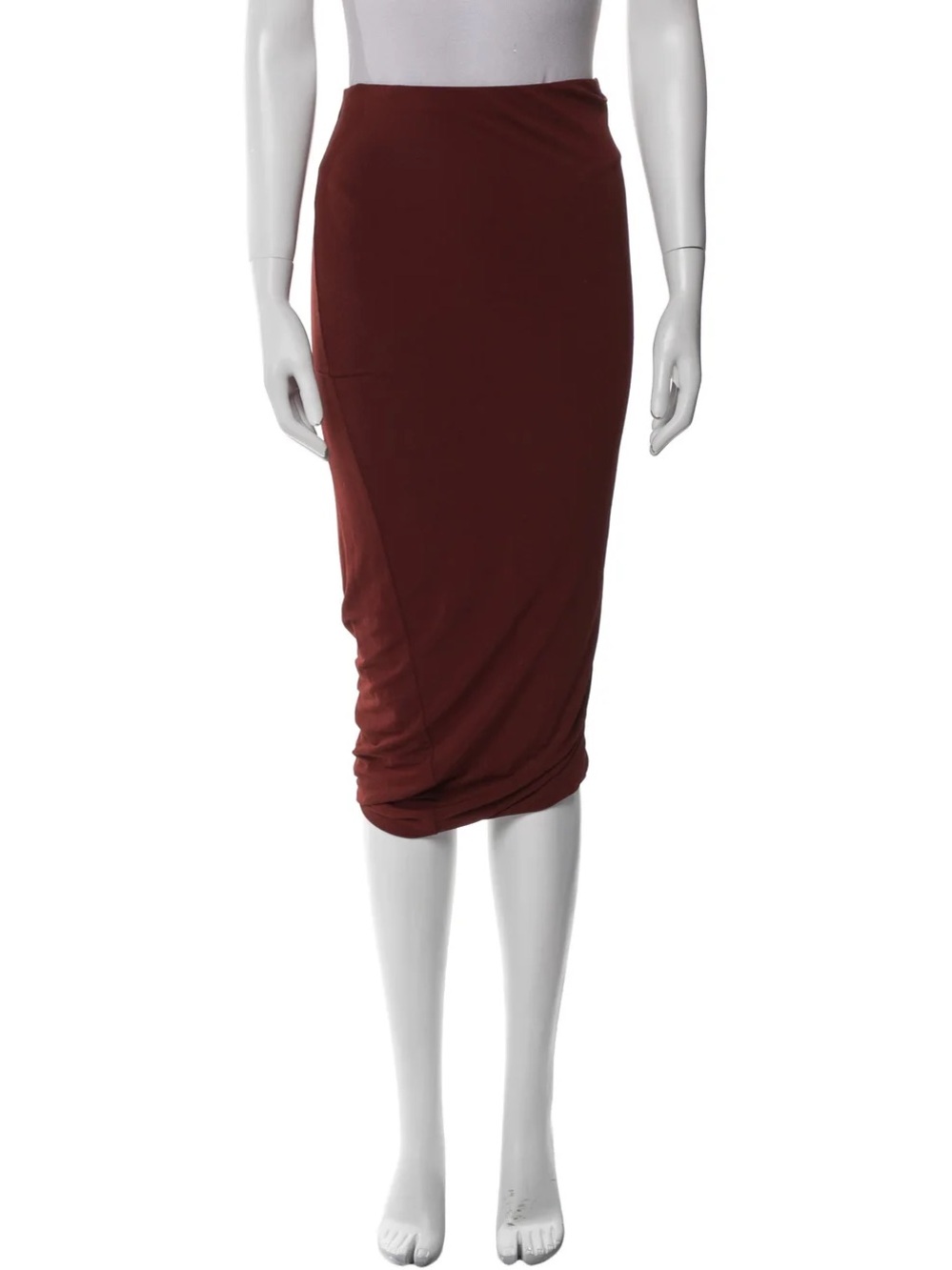 T BY ALEXANDER WANG Maroon Midi Skirt, size S - Picture 3 of 9